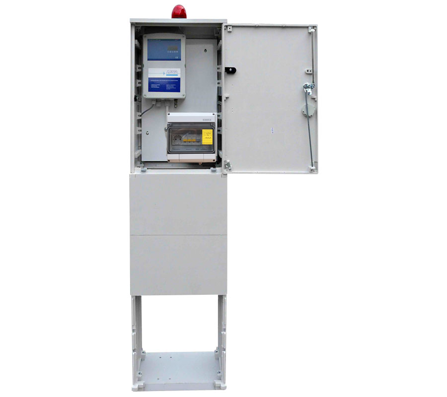 Freiluftsäule FS-PS1.LIGHT-K Staudruckglocke, kostengünstige Einzelpumpensteuerung komplett montiert FS-PS1.LIGHT-K