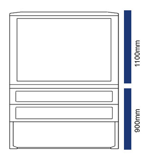 Freiluftsäule Doppeltür, GfK-Schaltschrank, Tiefe 320mm, IP44, HxBxT HxBxT 2000x1445x320mm GfK Schränke in Tiefe 320mm, Maße