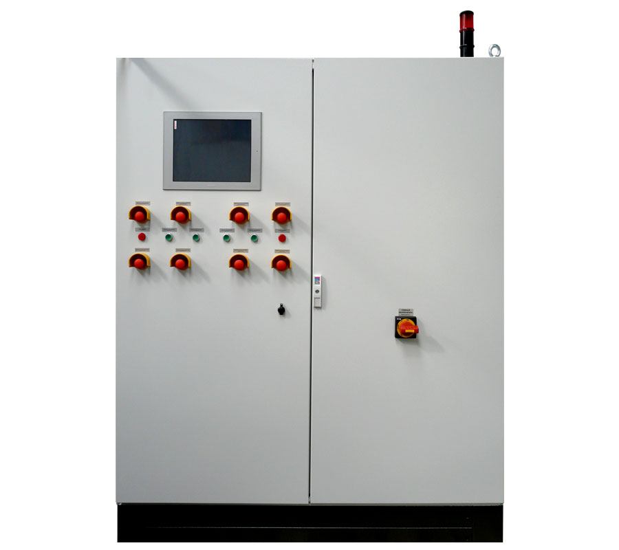 PLC TOUCH Großanlage sendet Steuersignale und lässt sich an unterschiedliche Leitsysteme anschließen PLC TOUCH Großanlage