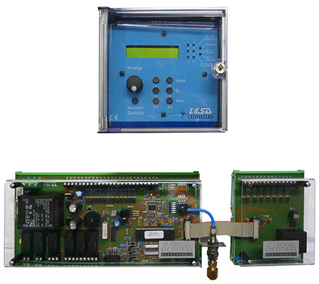 Pumpensteuerungsmodul zum Aufbau von Pumpenschaltanlagen für eine oder zwei Pumpen Pumpensteuerungsmodul PS2 LCD System Com